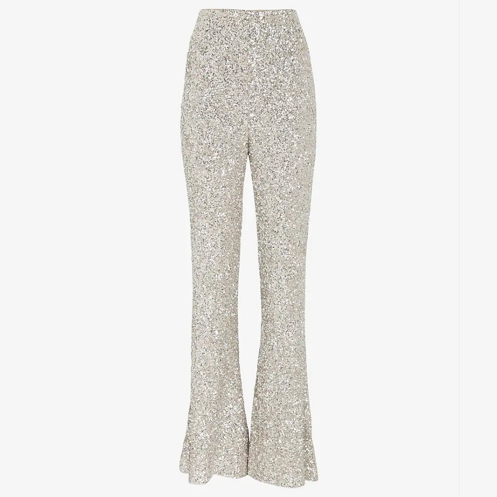 EXPRESS: High Waisted Sequin Pants - Picture 6 of 9